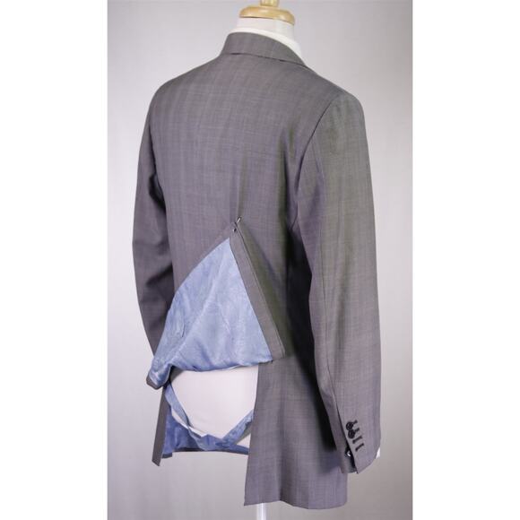 Astor & Black Custom Gray Plaid 2-Btn Wool Suit 42R - Picture 8 of 11